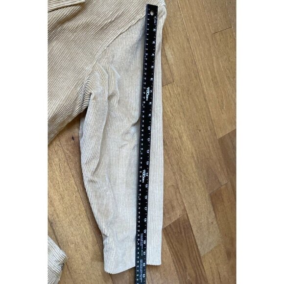 Vintage Giorgio Sant Angelo Corduroy Blazer Women's 12 Beige Patch Pockets 80s - Picture 11 of 13